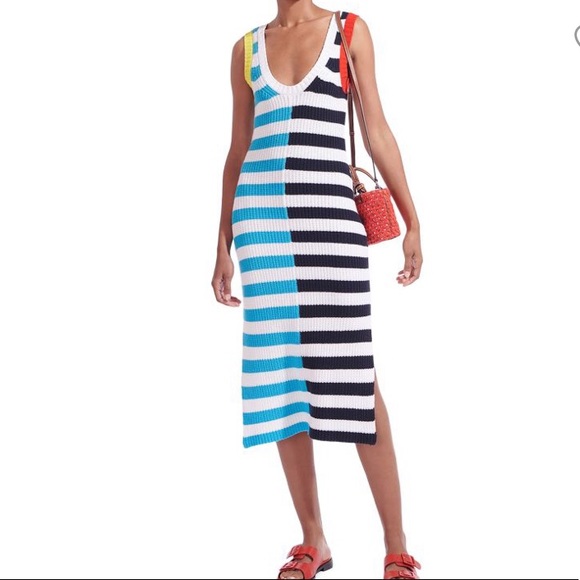 STAUD Dresses & Skirts - Staud Seashore striped knit dress